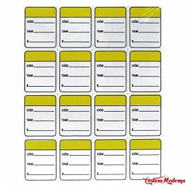 Etiqueta Carto Coloridas para Pino Tag Pin Cor:Amarelo